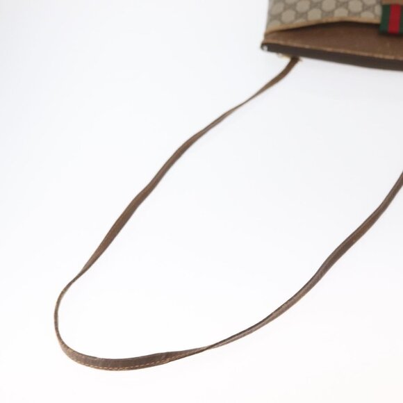 Authentic GUCCI GG Supreme Web Sherry Line Shoulder Bag PVC Beige 89 02 026 - Picture 9 of 16